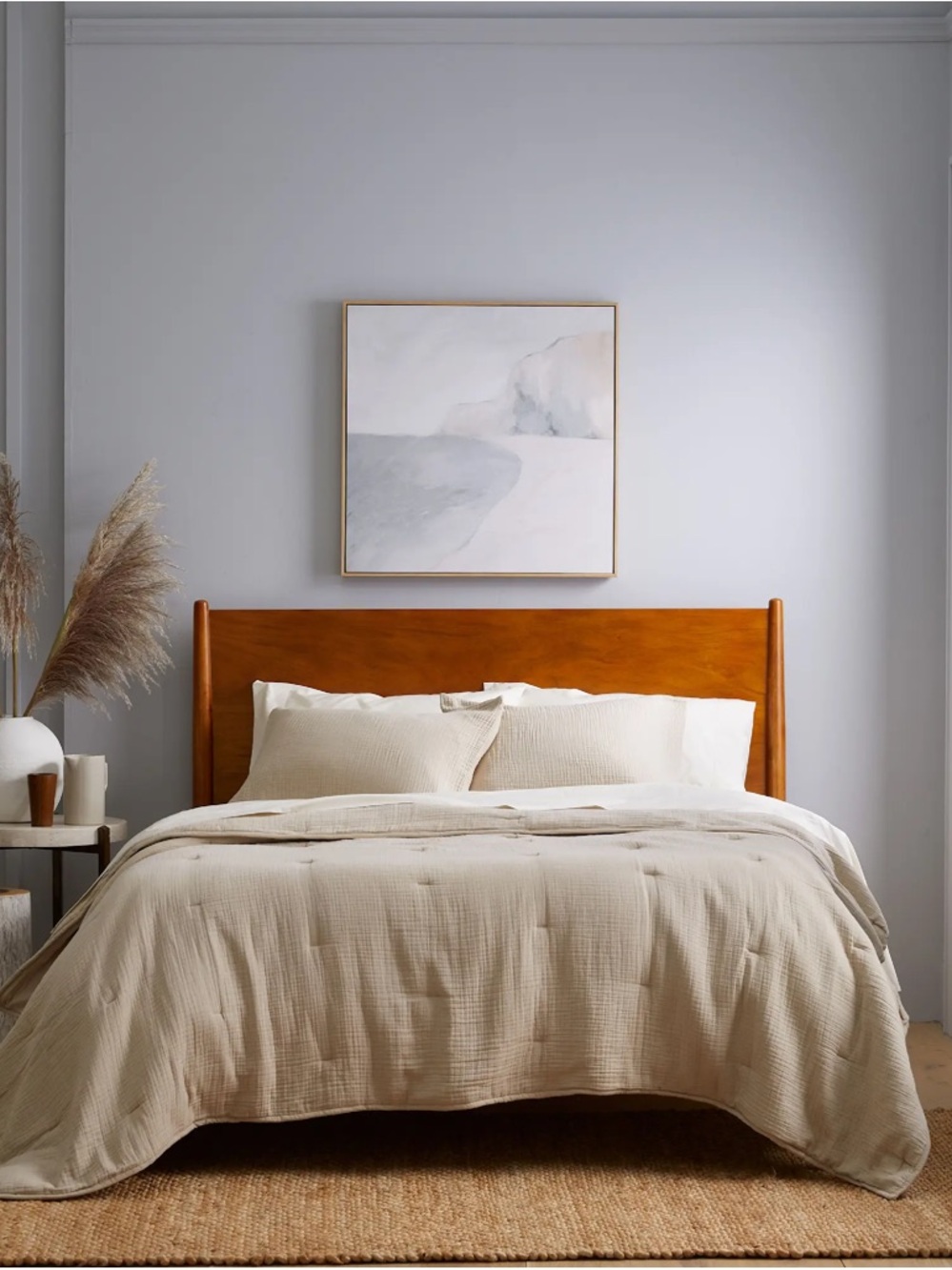 New Quince Organic Airy Gauze Dream Quilt King/CalKing - Dune MSRP $169.90